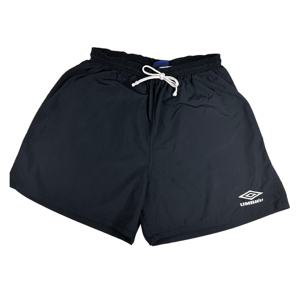 Umbro Soccer Shorts Youth Unisex L Black Embroidered Logo Athletic Vintage Sport